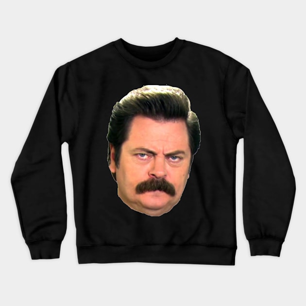 Ron Swanson Crewneck Sweatshirt by Biscuit25